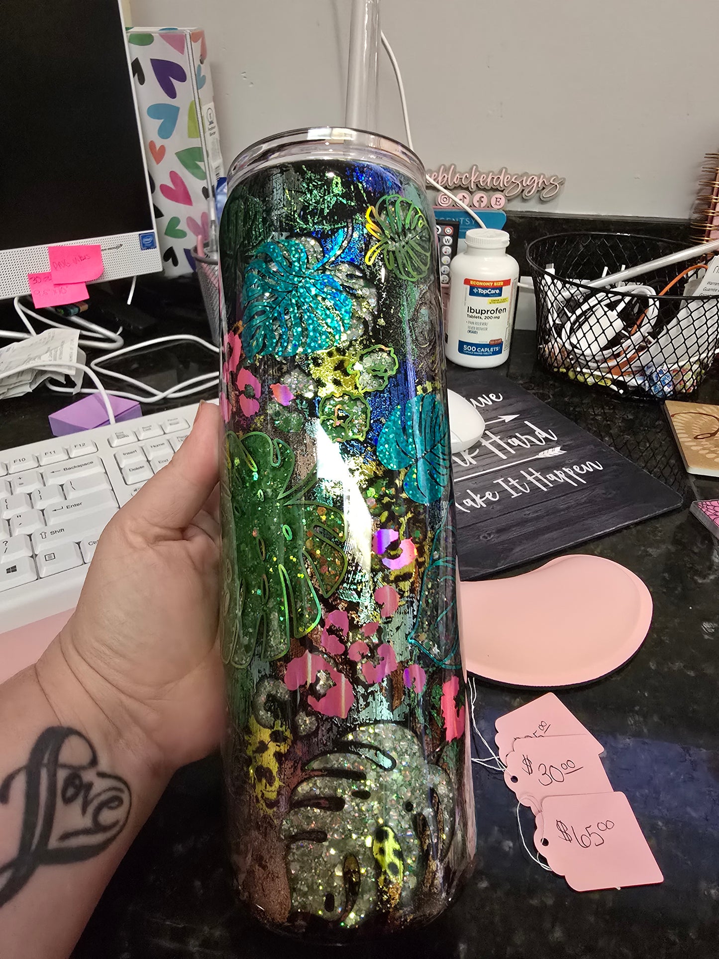 30oz Monstera
