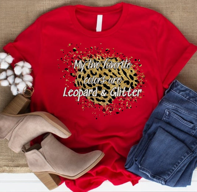 Leopard & Glitter Tshirt