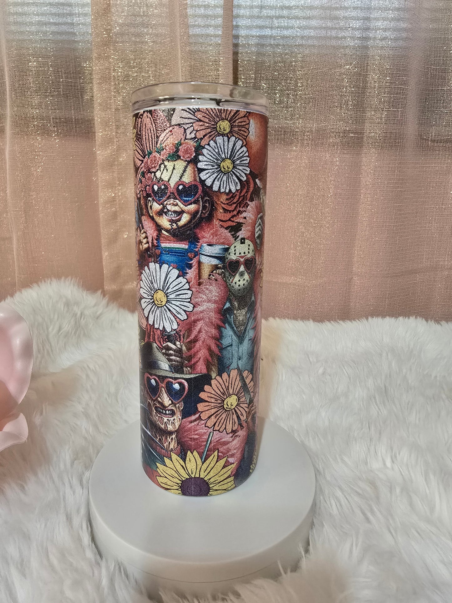 20oz Scary Glitter Sublimation Tumbler